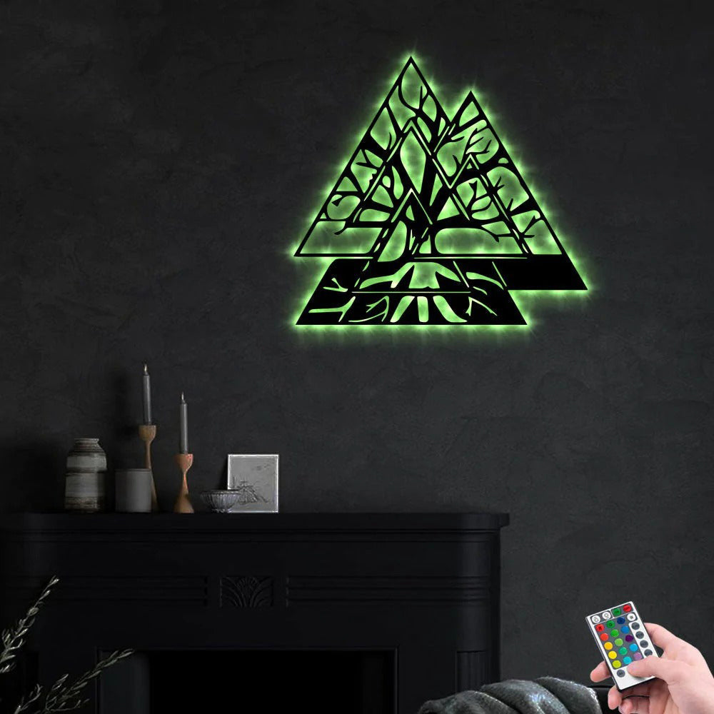 Tree Of Lovely Life - Led Light Metal - Owls Matrix LTD