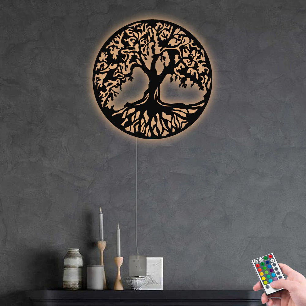 Tree of Amazing Life - Led Light Metal - Owls Matrix LTD