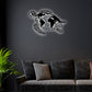 Turtle Sea Turtle Swims Freely - Led Light Metal - Owls Matrix LTD