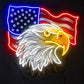 USA 250th Anniversary Neon Sign - Eagle Flag Decor