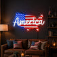 USA 250th Anniversary Neon Sign – America Map LED
