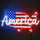 USA 250th Anniversary Neon Sign – America Map LED

