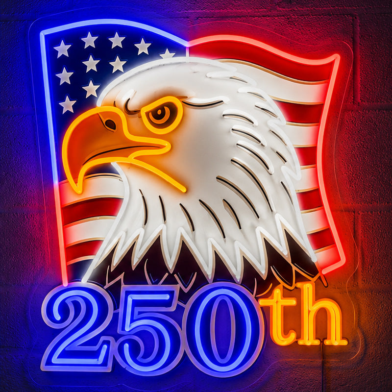 USA 250th Anniversary Neon Sign – Eagle Patriotic LED
