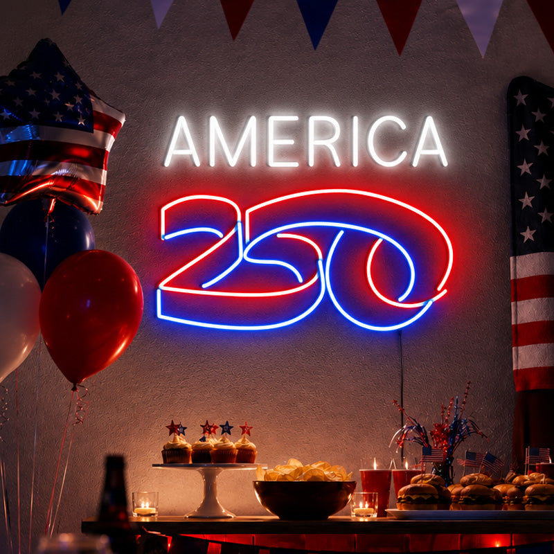USA 250th Anniversary Neon Sign – Patriotic LED Light
