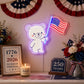 USA 250th Anniversary Neon Sign - Bear Flag Decor