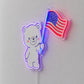 USA 250th Anniversary Neon Sign - Bear Flag Decor