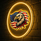 USA 250th Anniversary Neon Sign - Eagle Flag Glow