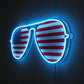 USA 250th Anniversary Neon Sign - Flag Glasses Art