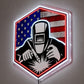 USA 250th Anniversary Neon Sign - Welder Flag Art