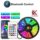 USB 5V RGB LED Strip Light (5050) with Bluetooth/WiFi App & Remote, 1–30M Room Backlight