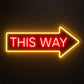 Wayfinding Neon Signs - This Way Arrow Wall Light
