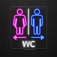 Wayfinding Neon Signs - WC Restroom LED Wall Light
