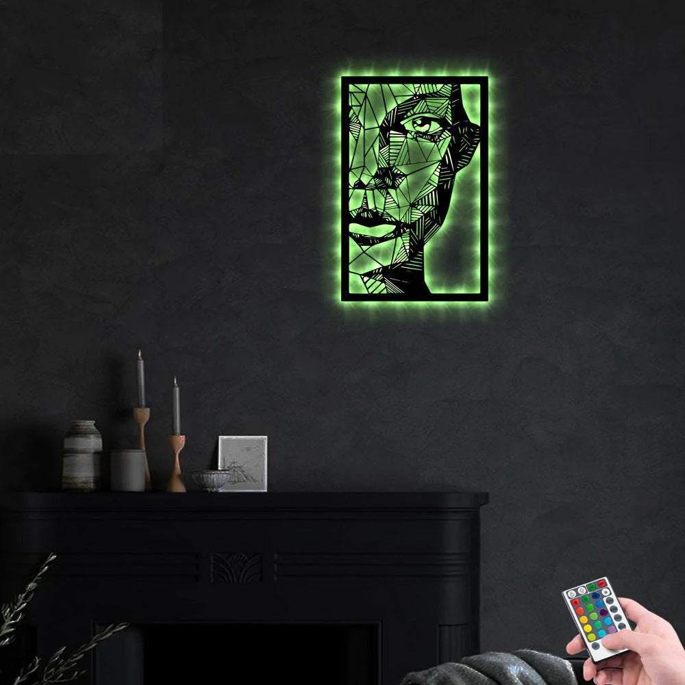 Woman Love Beautiful Life - Led Light Metal - Owls Matrix LTD