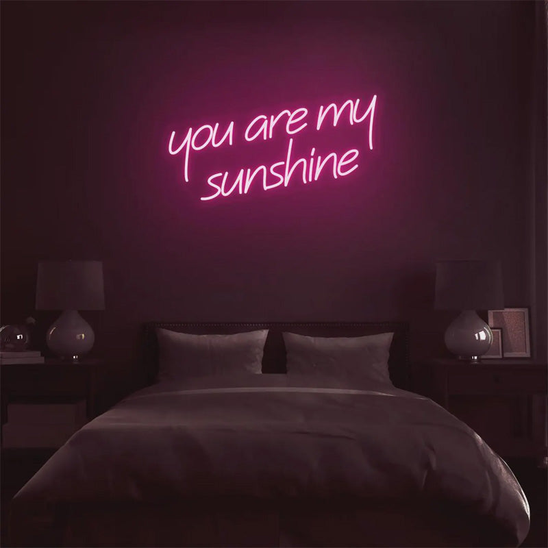 You Are My Sunshine Romantic Quote Neon Wall Art - LEDTOT