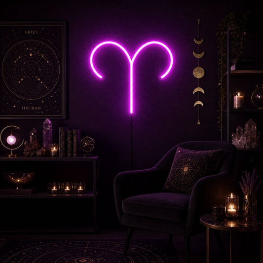 Zodiac Neon Sign Aries Leo - Aries LED Wall Decor