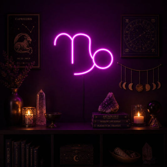 Zodiac Neon Sign Aries Leo - Capricorn LED Decor