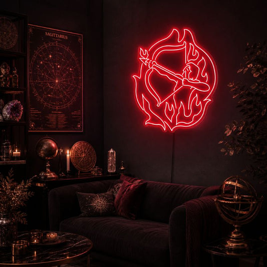 Zodiac Neon Sign Aries Leo - Sagittarius LED Decor