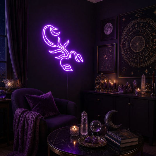 Zodiac Neon Sign Aries Leo - Scorpio LED Wall Decor