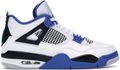 Air Jordan 4 Retro 'Motorsports' In White And Blue 308497-117