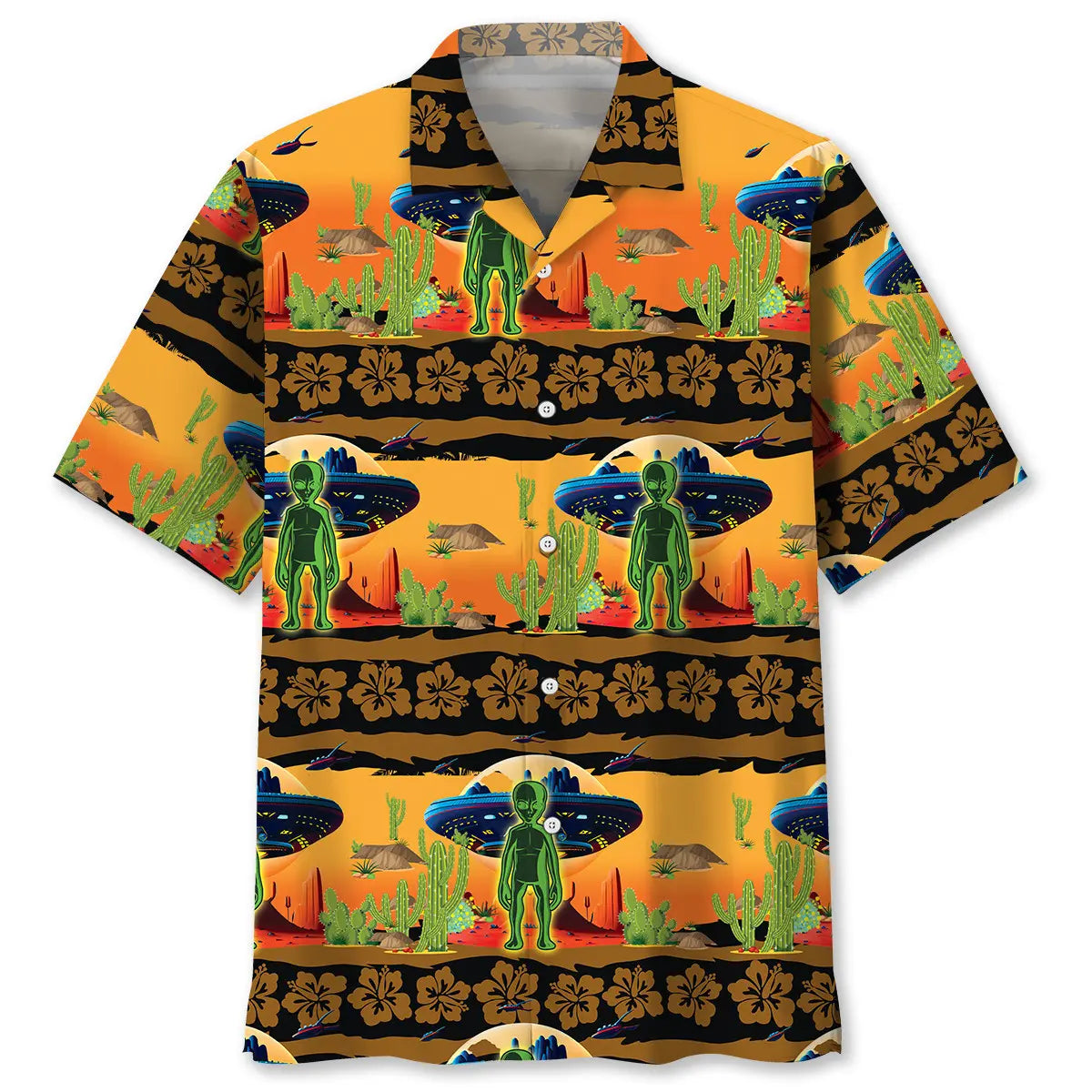 Hawaiian Shirt / Adults / S Alien In Desert Hawaiian Shirt