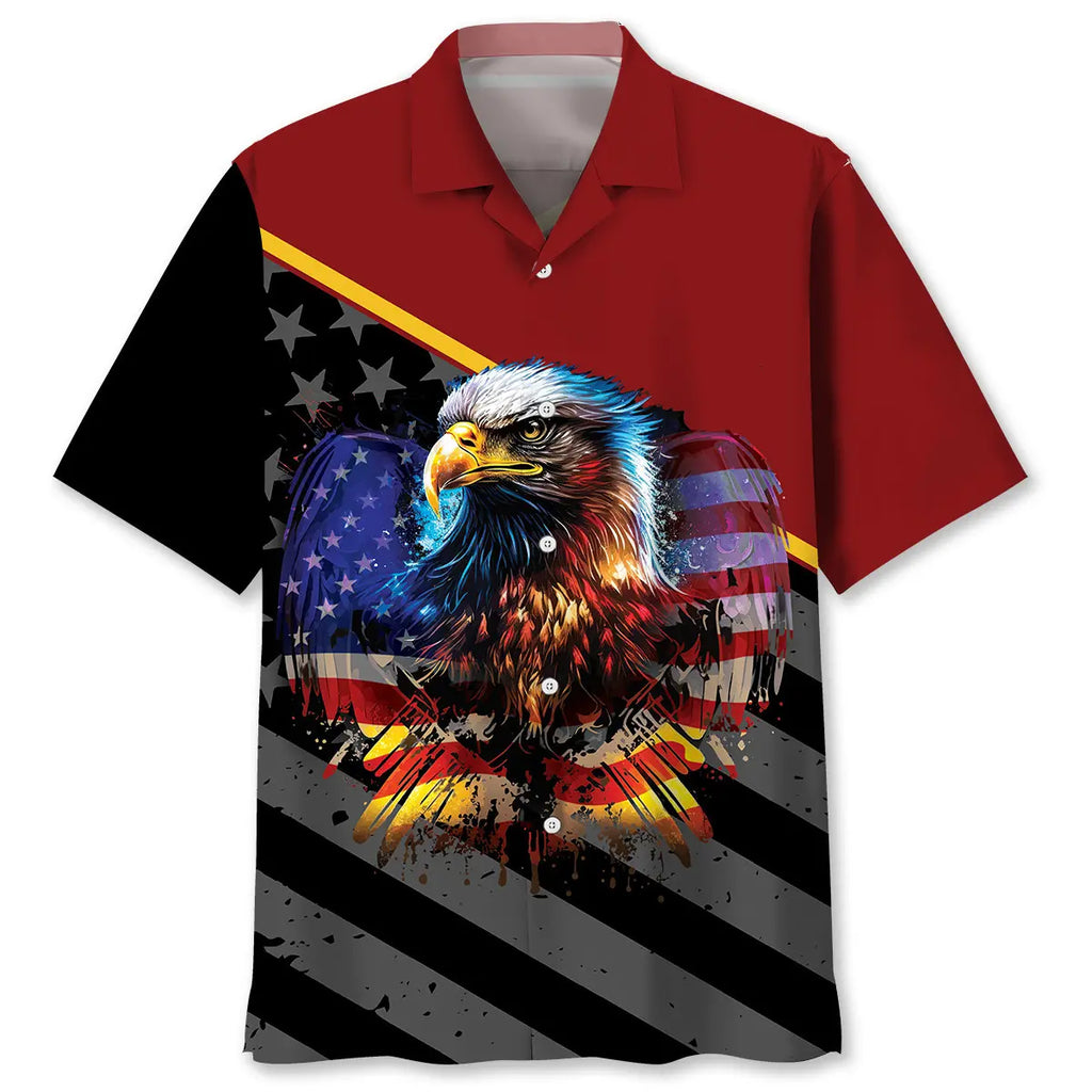 Hawaiian Shirt / Adults / S American Eagle Hawaiian Shirt