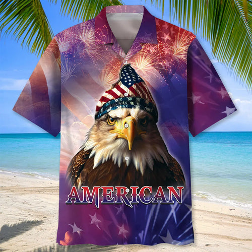American Eagle Patriotic Day Hawaiian Shirt