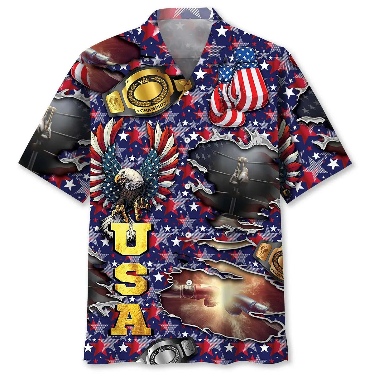 American Independence Boxing Hawaiian Shirt