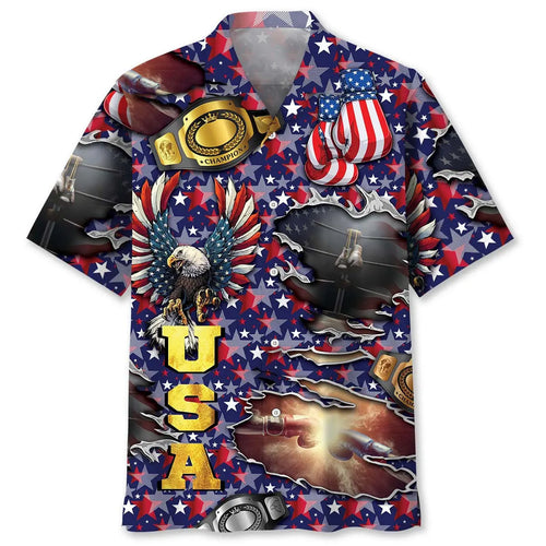 American Independence Boxing Hawaiian Shirt