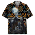 Hawaiian Shirt / Adults / S American Native Wolf Hawaiian Shirt