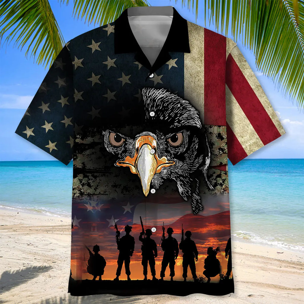 American Veteran Eagle Hawaiian Shirt