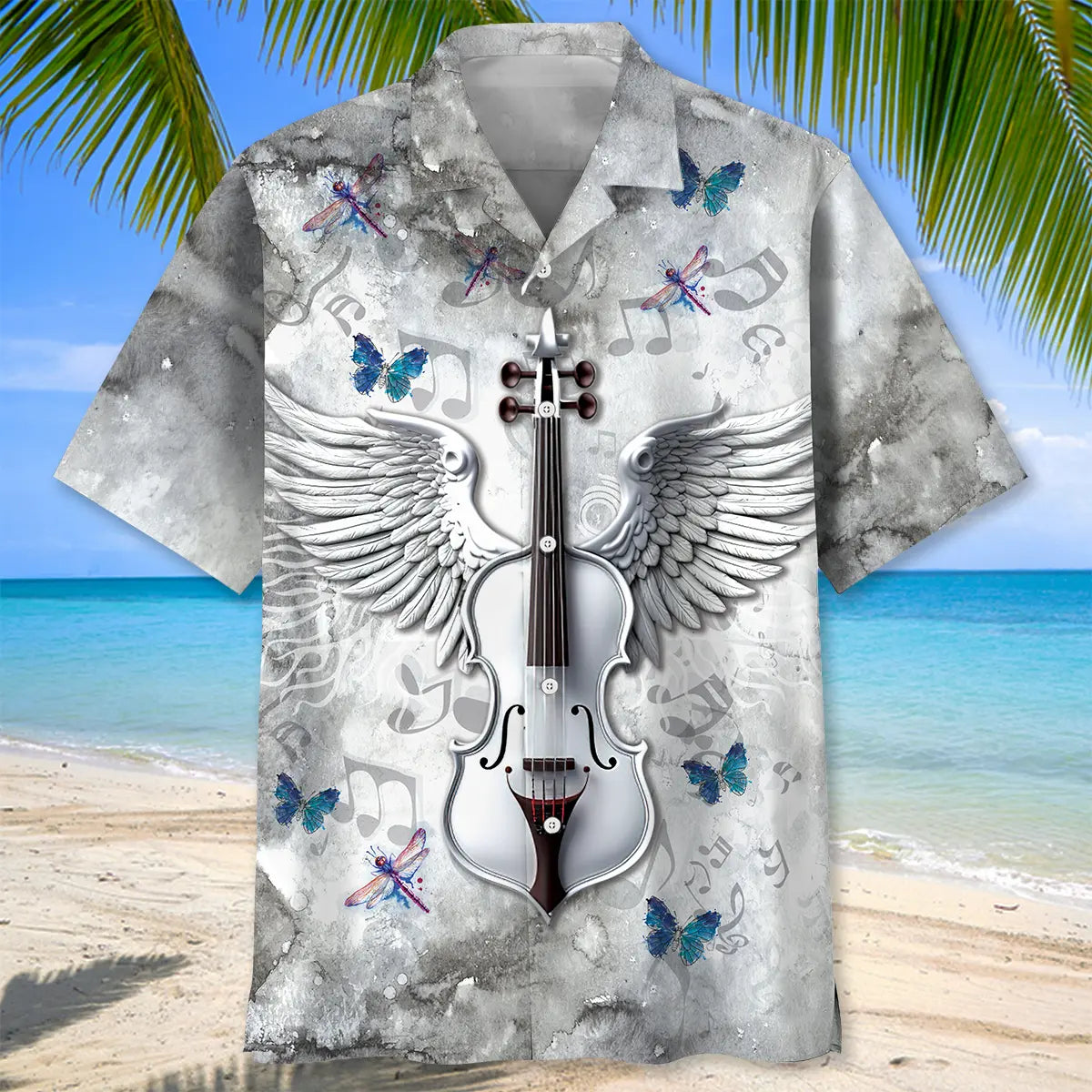 Angel Wings Violin Hawaiian Shirt