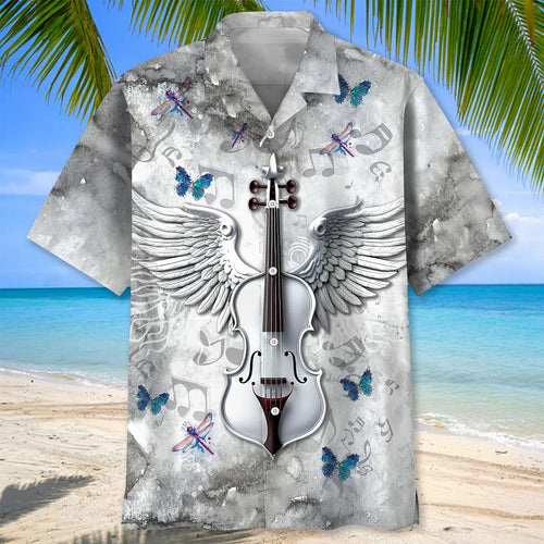 Angel Wings Violin Hawaiian Shirt