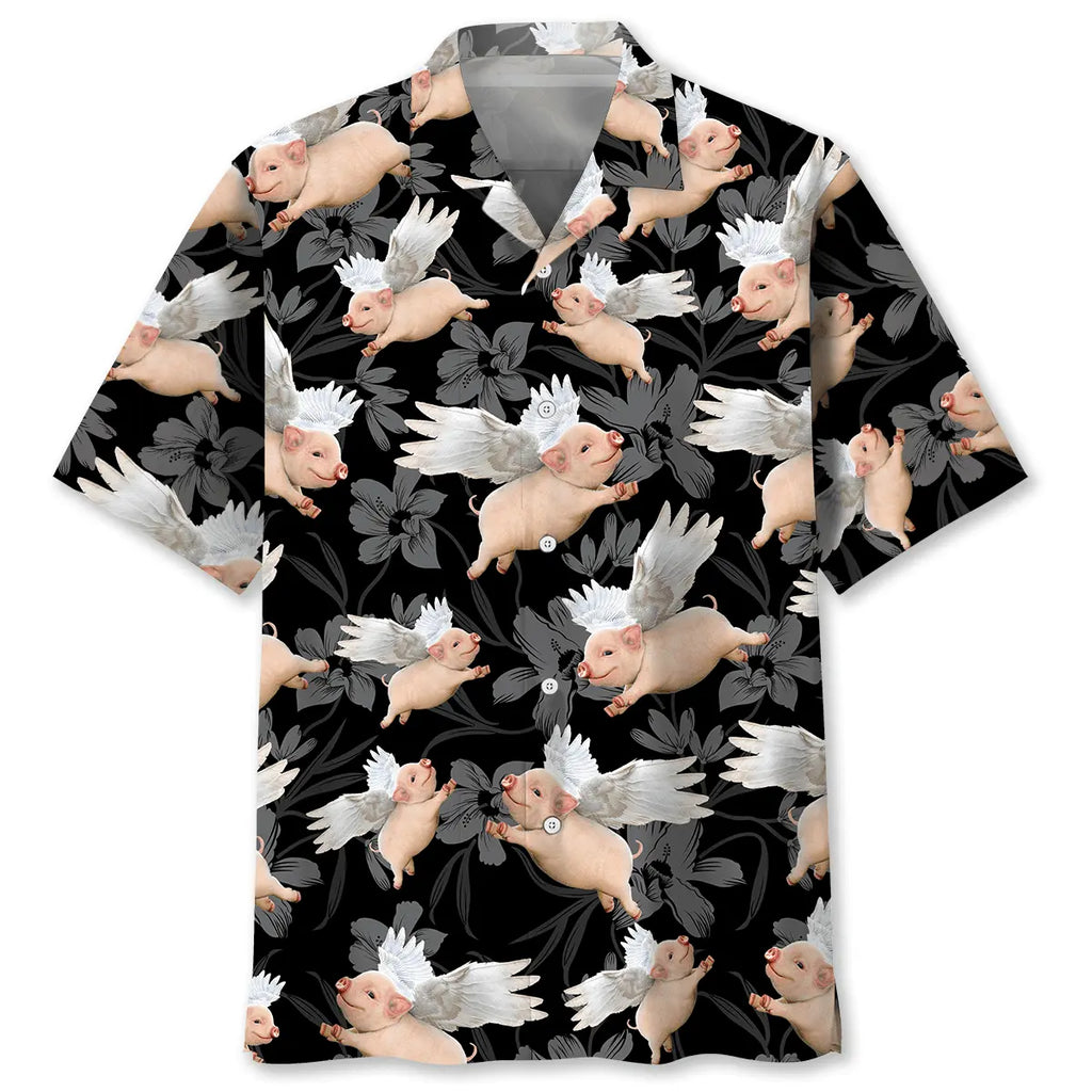 Angels Pig Hawaiian Shirt