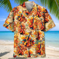 Hawaiian Shirt / Adults / S Autumn Leaves Violin Hawaiian Shirt