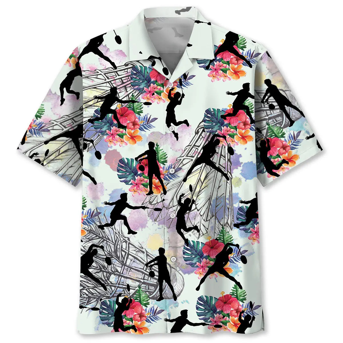 Hawaiian Shirt / Adults / S Badminton Tropical Flower Hawaiian Shirt
