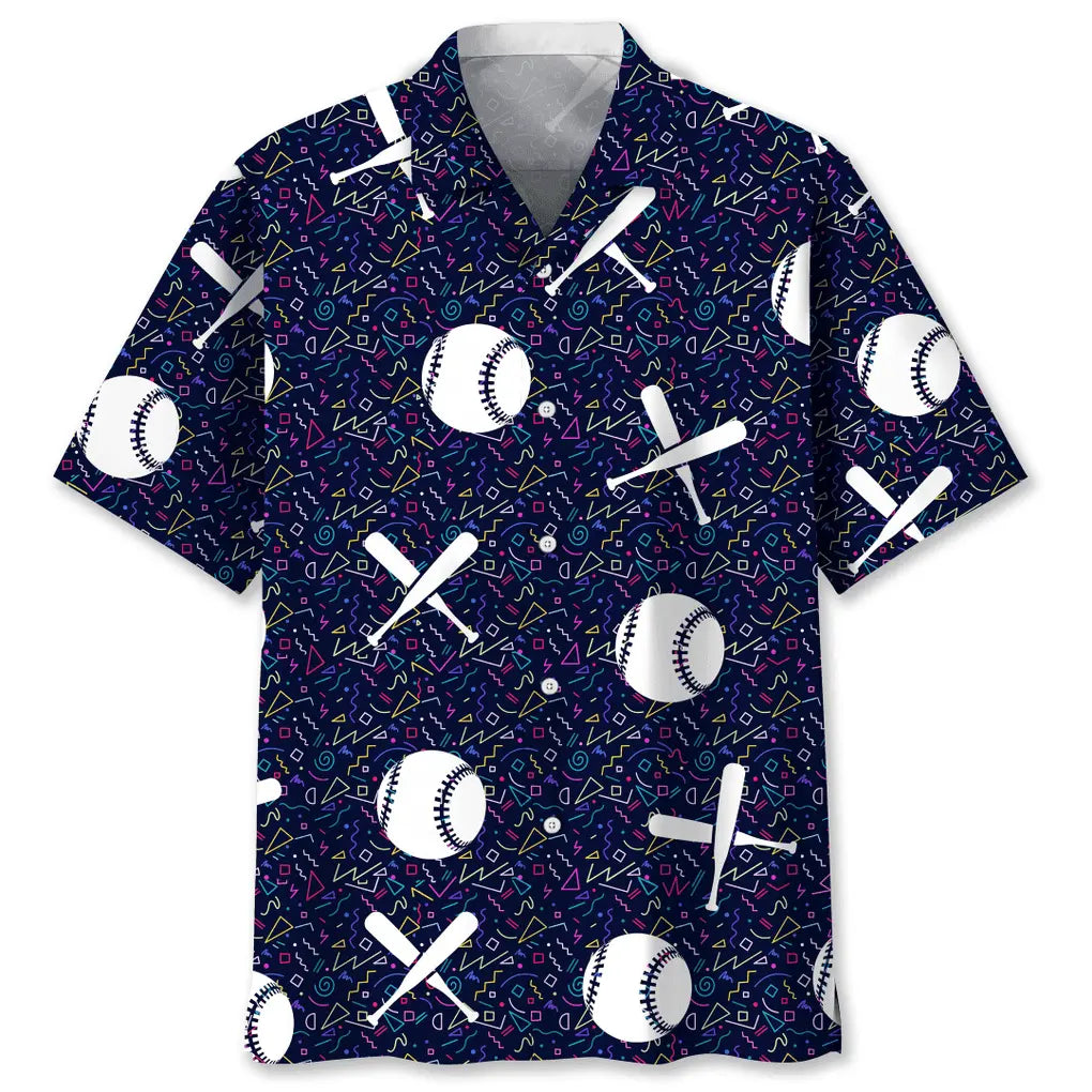 Hawaiian Shirt / Adults / S Baseball Color Hawaiian Shirt