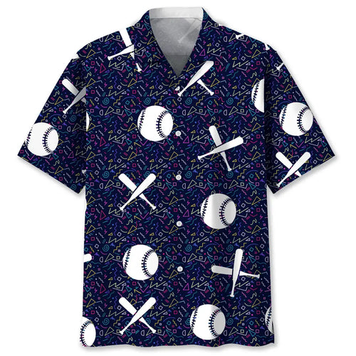 Hawaiian Shirt / Adults / S Baseball Color Hawaiian Shirt
