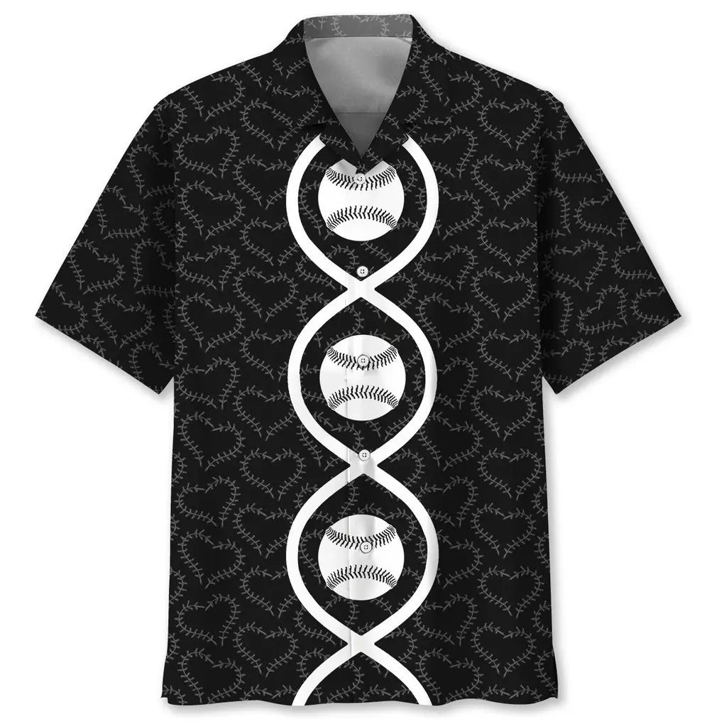 Hawaiian Shirt / Adults / S Baseball Dna Hawaiian Shirt