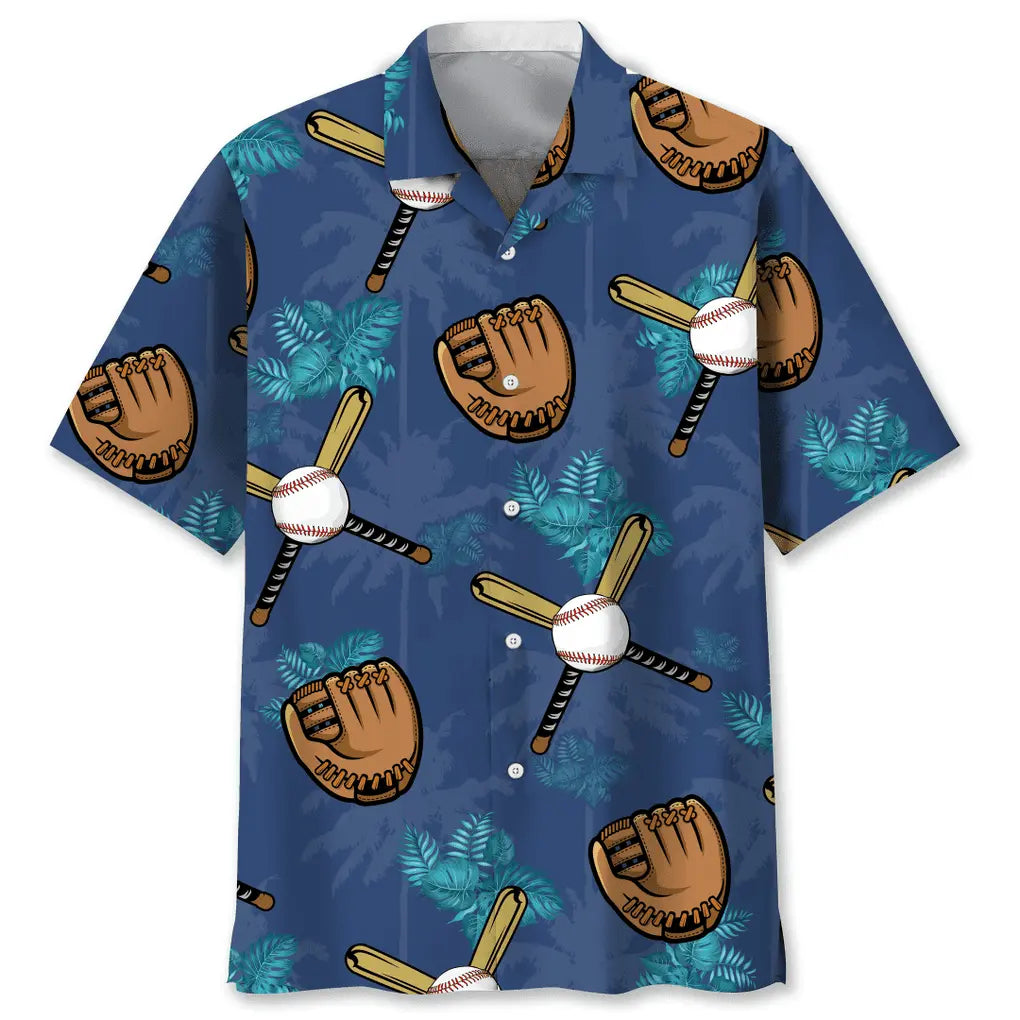 Hawaiian Shirt / Adults / S Baseball Tropical Hawaiian Shirt
