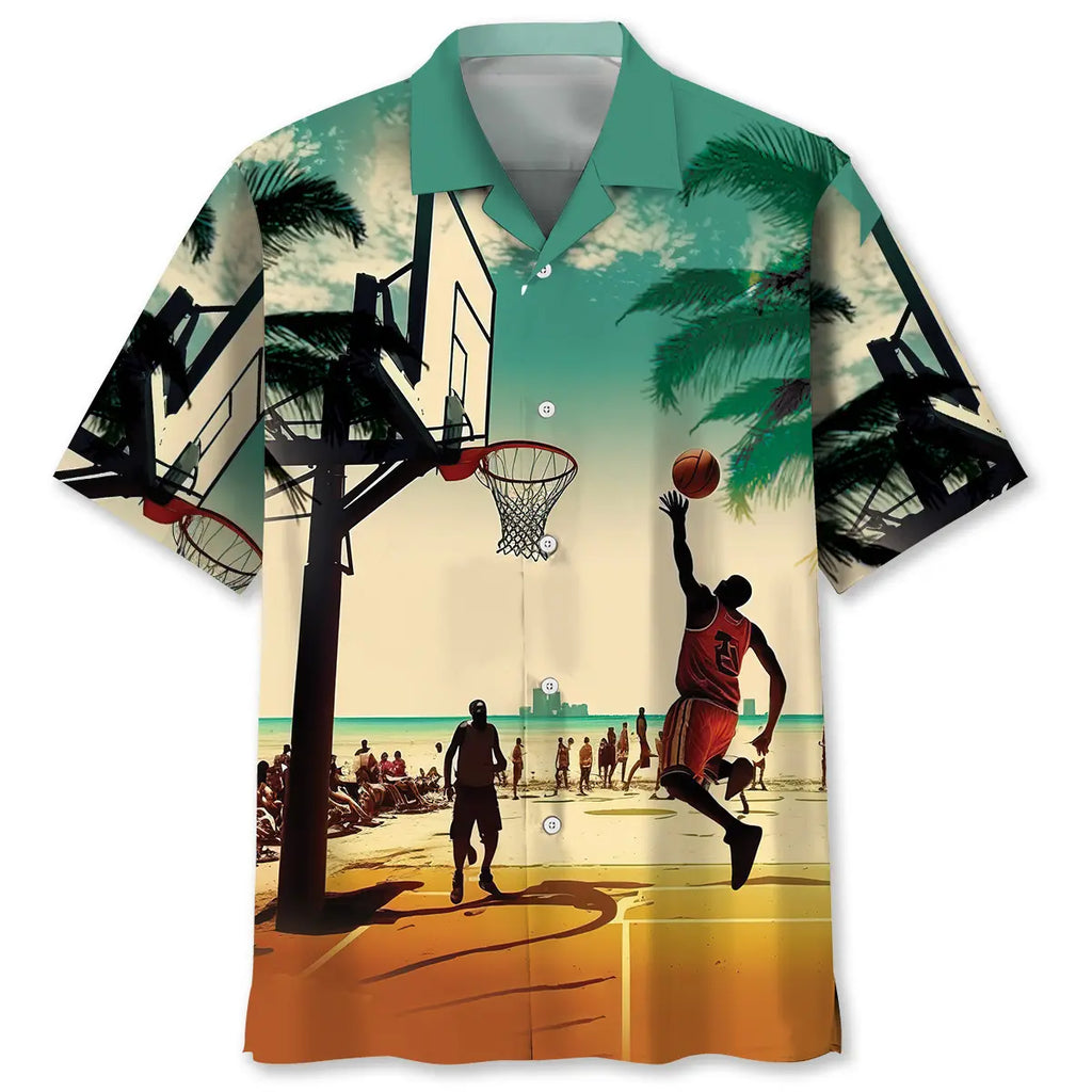 Hawaiian Shirt / Adults / S Basketball Beach Hawaiian Shirt