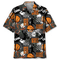 Hawaiian Shirt / Adults / S Basketball Black Hawaiian Shirt