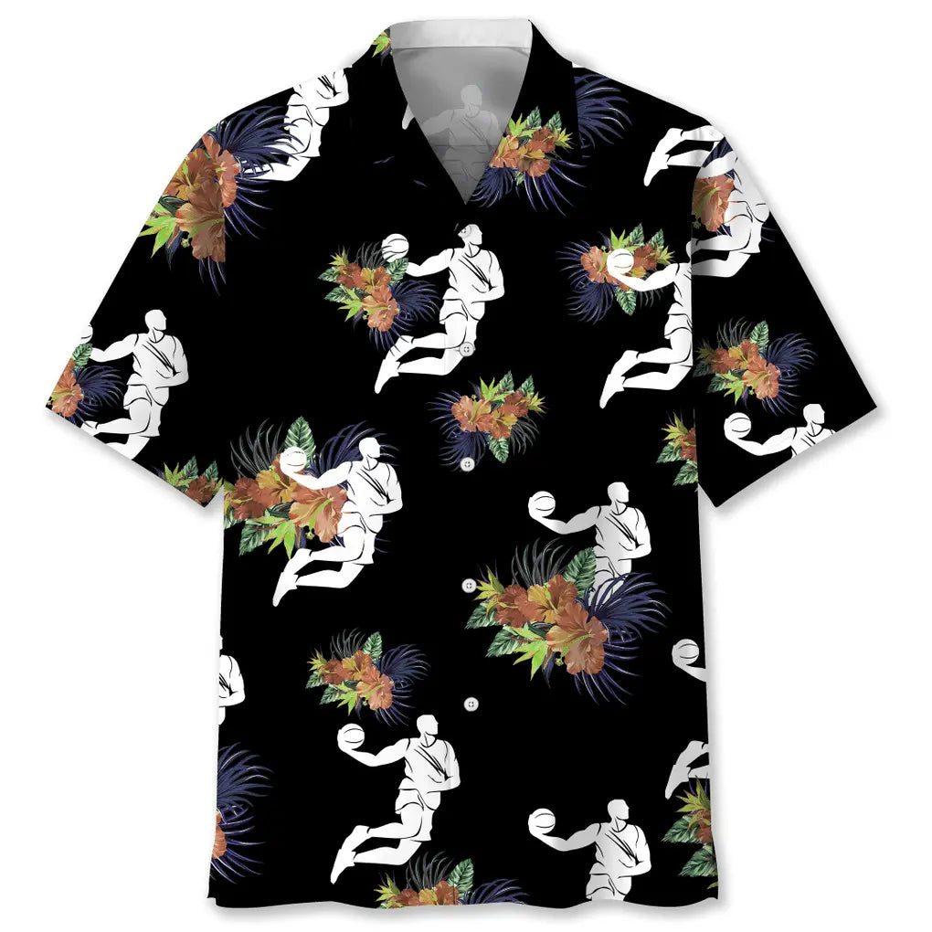 Hawaiian Shirt / Adults / S Basketball Hawaiian Nature Hawaiian Shirt