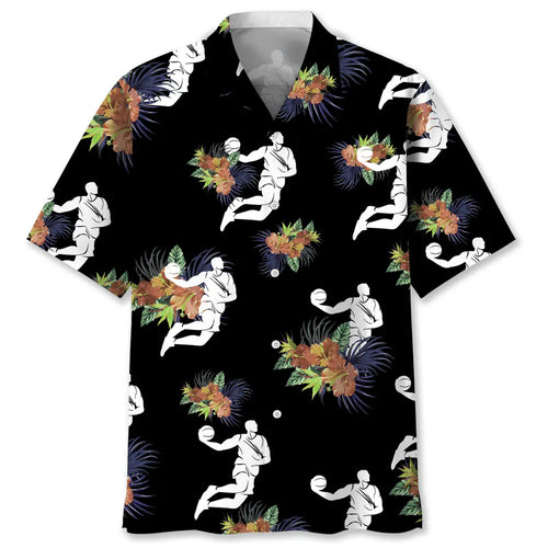 Hawaiian Shirt / Adults / S Basketball Hawaiian Nature Hawaiian Shirt