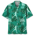 Hawaiian Shirt / Adults / S Basketball Kelly Green Hawaiian Shirt