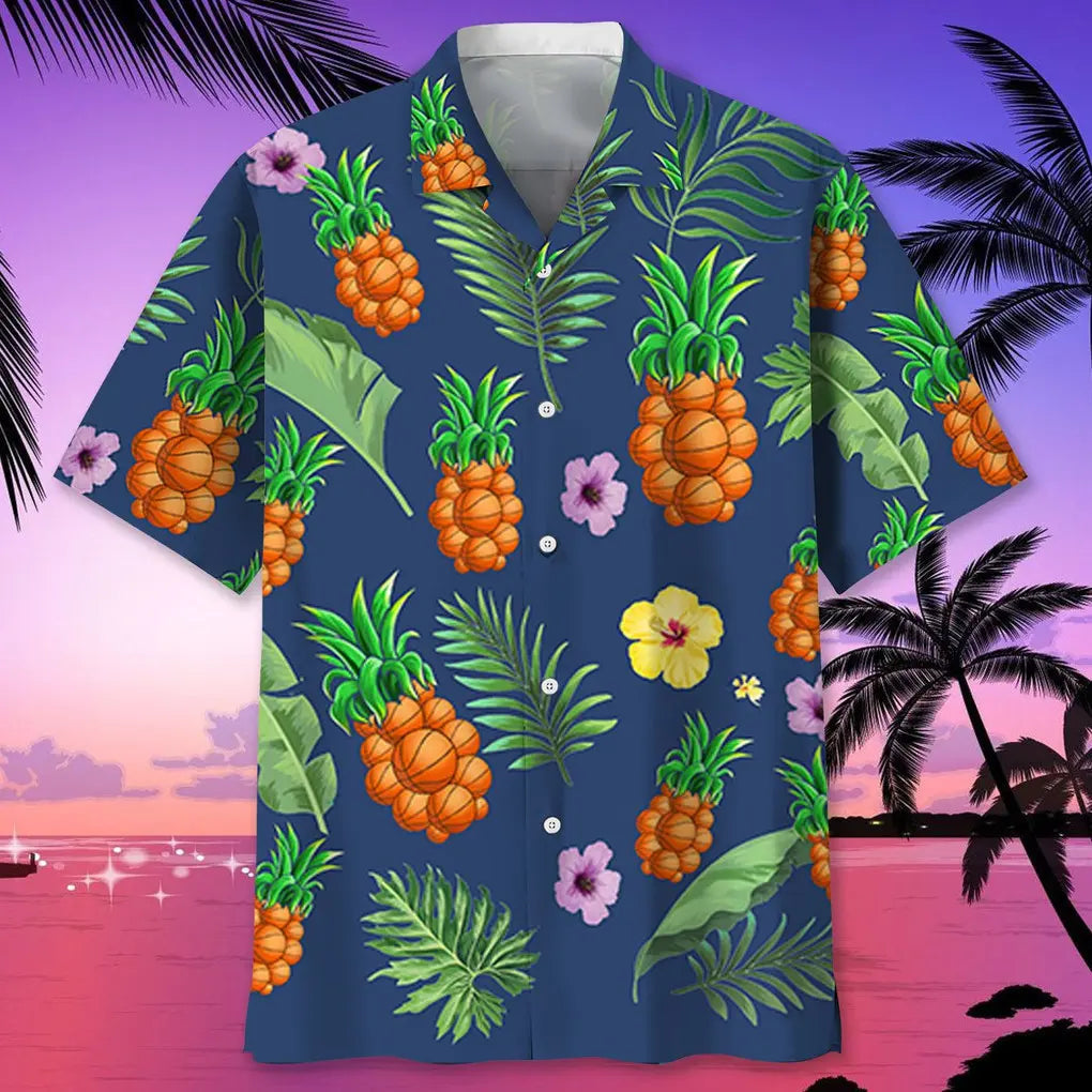 Basketball Pineapple Hawaiian Shirt