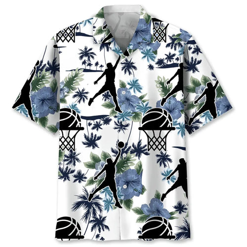 Hawaiian Shirt / Adults / S Basketball White Nature Hawaiian Shirt