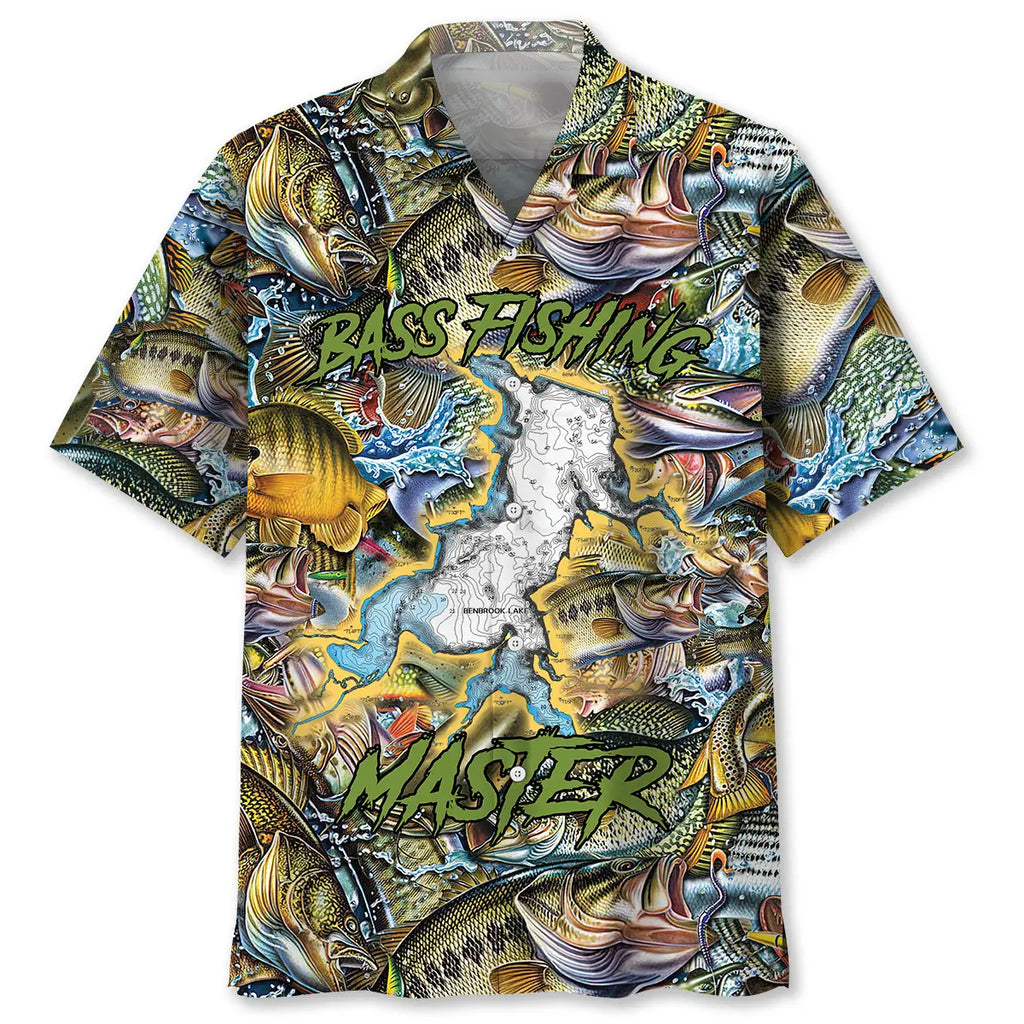 Hawaiian Shirt / Adults / S Bass Fishing Master Hawaiian Shirt
