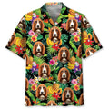 Hawaiian Shirt / Adults / S Basset Hound Fruits Hawaiian Shirt