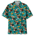 Hawaiian Shirt / Adults / S Basset Hound Hotdog Hawaiian Shirt