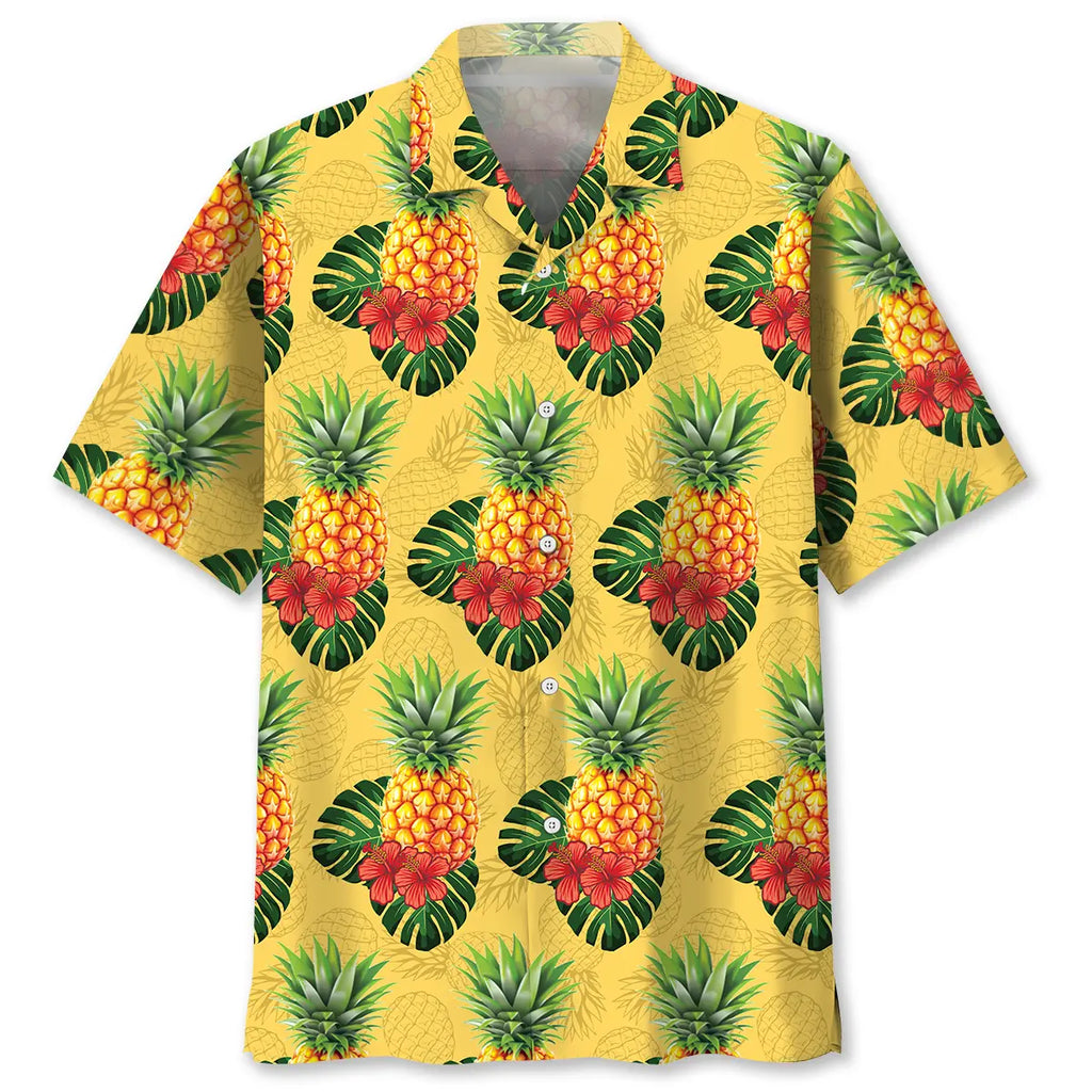 Hawaiian Shirt / Adults / S Beach Pineapple Hawaiian Shirt Men